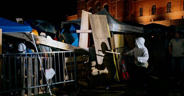 UCLA police make first arrest in attack on protest camp