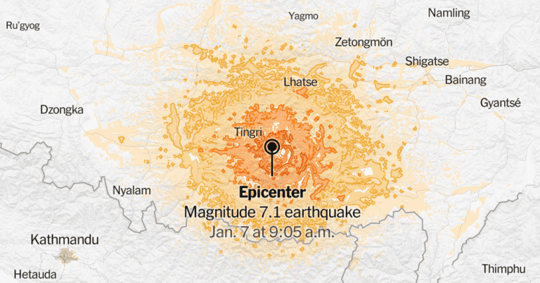 7.1 magnitude earthquake hits China's Tibet region near Nepal border