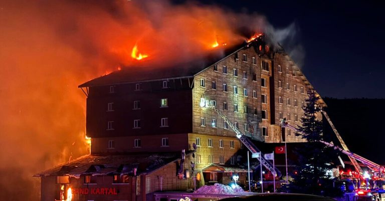 At least 66 dead in a fire at a ski resort in Turkey