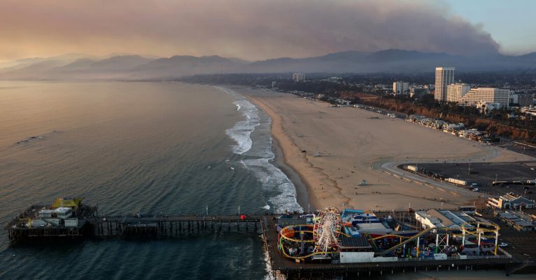 In Los Angeles, hotels become shelters for firefighters