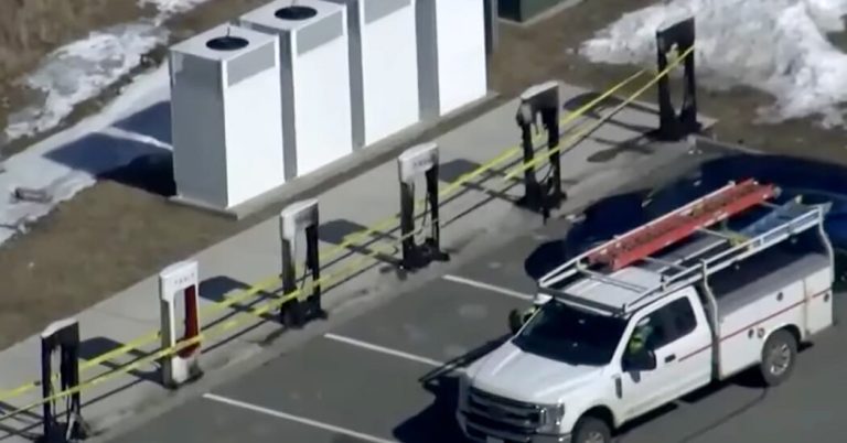 7 Tesla charging stations set on fire near Boston