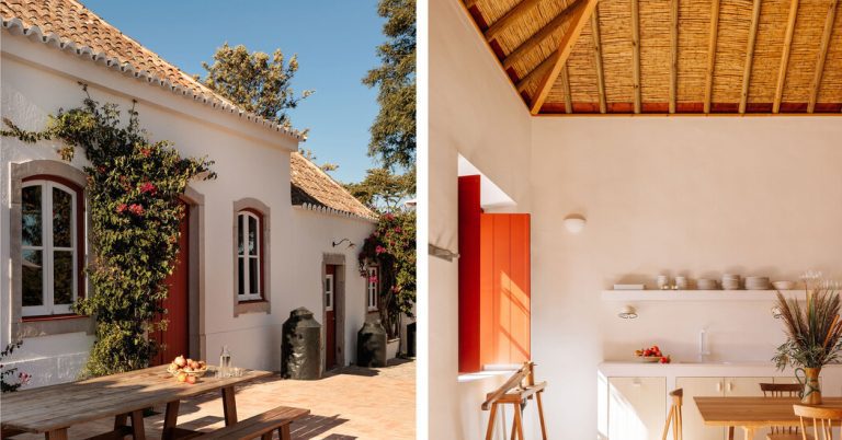 In Portugal, a farm hotel located a short walking distance from the beach