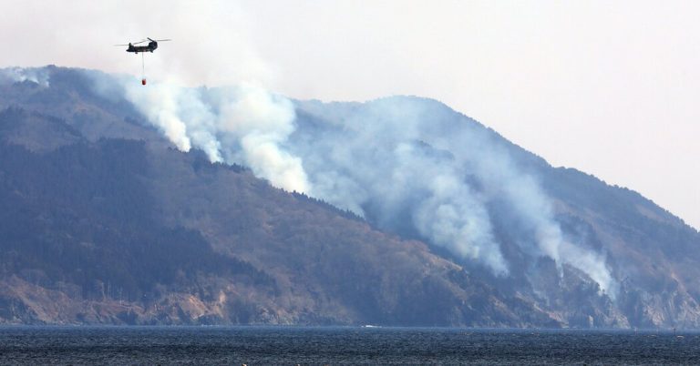 Japan fights its largest fire in more than 30 years