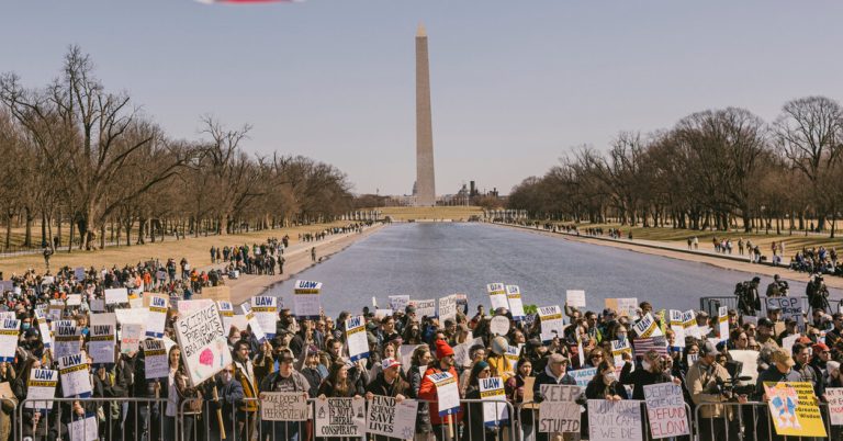 Stand for Rally Science, sees the mix of science, politics and stress